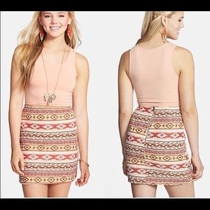 Painted Threads Aztec Tribal Print Mini Skirt XS